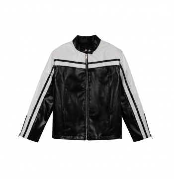 BLACK and WHITE RACING JACKET